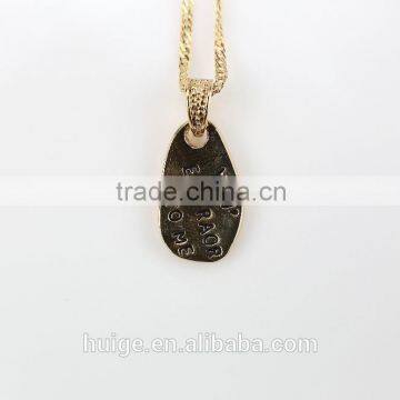2015 Yiwu Jewellery Hot Sales Brass Chain Gold Plated Fashion Pendant Necklace photo-2