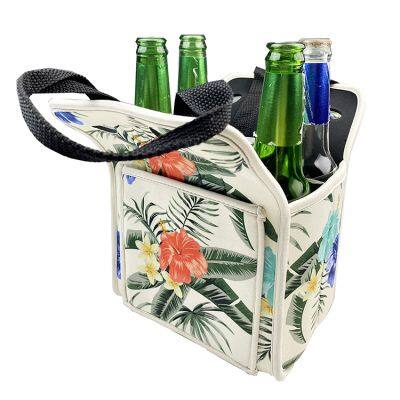 Insulated Neoprene Wine Carrier Tote 6 Pack Beer Water Can Bottle Holder Sublimation Cooler Bag Case for Travel