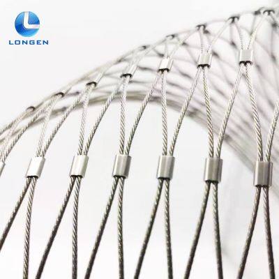 Custom-Sized 7x7 2.0mm X Tend Flexible Perimeter Rope Mesh High-Strength Ferrule Cable Mesh for Helideck Barriers