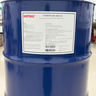 GreatLakes Turbofluid 46B CN Фосфорно-эфирное огнестойкое гидравлическое масло, 230 кг, для гидравлических систем управления паровых турбин