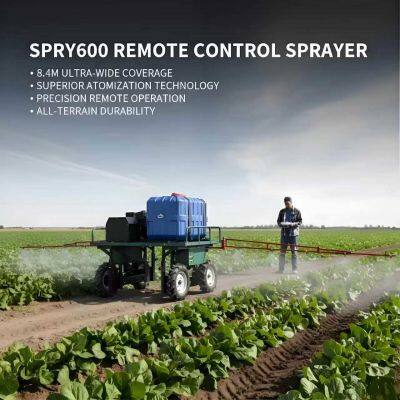 600L Véhicule pulvérisateur à bras articulé à télécommande, largeur de pulvérisation de 8,4 m - Idéal pour la protection des grandes exploitations agricoles/cultures/plantations