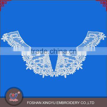 OEM Custom Shaped Cotton Neckline Applique Embroidered Neck Trim for Women's Garment photo-3