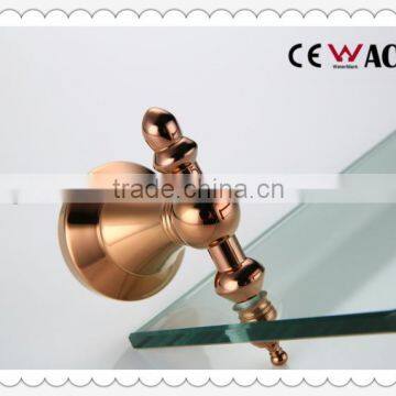 New Design Rose gold Bathroom Glass Shelf Bathroom Accessories