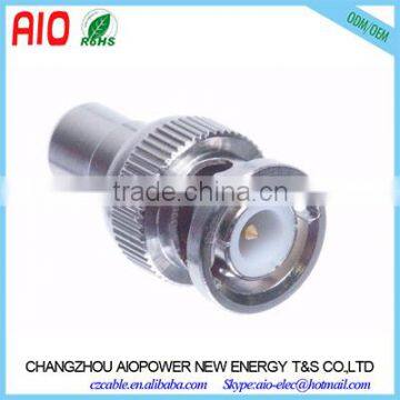 Straight zinc alloy with nickel plating Coaxial Adapter RCA Female to BNC Male RCA to BNC