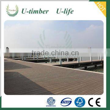 Wood grain WPC composite decking for yard