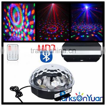 Mini Bluetooth Voice activated RGB LED Crystal Magic Ball Effect Light LED crystal Magic Ball Light with USB and Remote