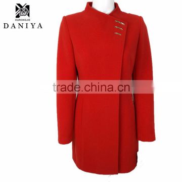 2016 Spring New Winter Spring Autumn Women Oversize Wool Coat Slim Solid Outwear Brand Long Overcoat Red