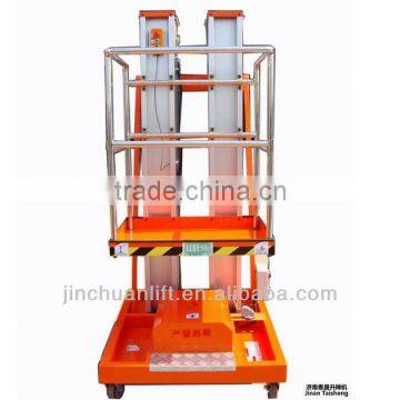 single mast hydraulic mobile electric climbing lift aerial work platform