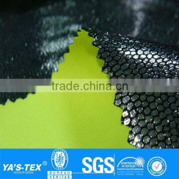 3 layers fluorescent light waterproof windproof PTEF membrane laminated fabric for sportswear jacket