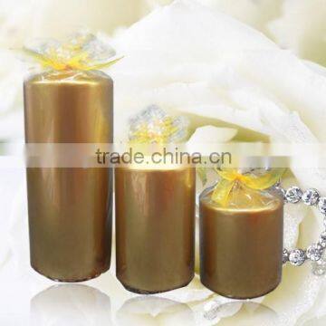 Gold Pillar Candle ,Christmas Candle, Walmart Vendor, 10 Years Experience of Candle Production