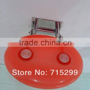 made of high-tech Acrylic seat pad and Stainless steel Shower Toilet Seat