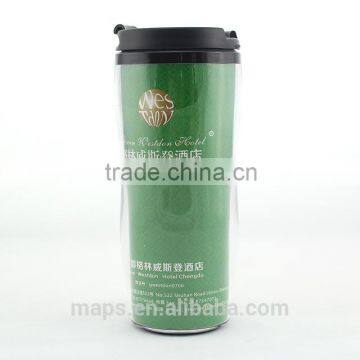 double wall plastic advertising mug