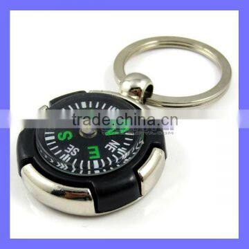 Metal Keychain Compass Luggage Portable