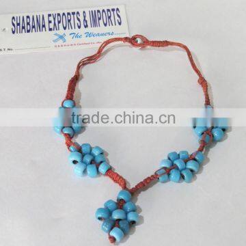 Necklace Beads Bali Braided Pendant Bead Work Stone Jewelry photo-6