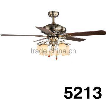 52 Inch Low Power Consumption Transparent Lampshade Ceiling Fan