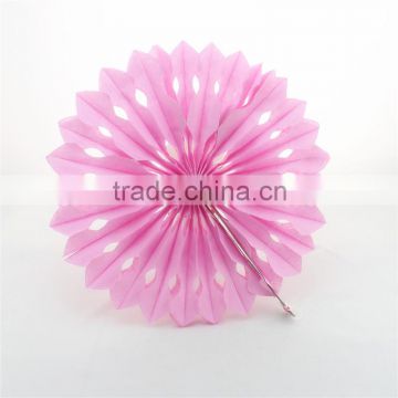 Pink Fancy Rosette Wall Decorative Paper Fans