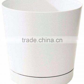 Full Depth Round Cylinder Flower Pot White