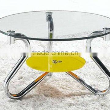 wholesale cheap tempered glass&metal coffee end table TA-032