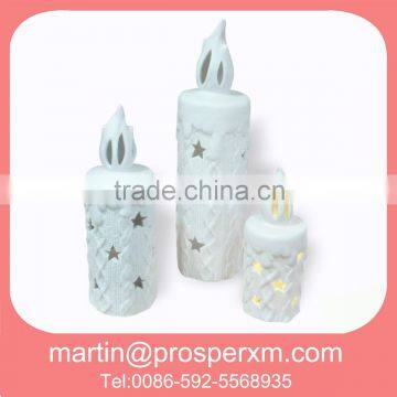 2014 wholesale porcelain led tealight candle shape