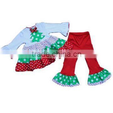 Christmas Snowman Grils Outfit, New Year Boutique Girl Pajamas, Wholesale Children's Pajamas Sets,kids Wear photo-5