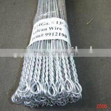 Single loop bale tie wire