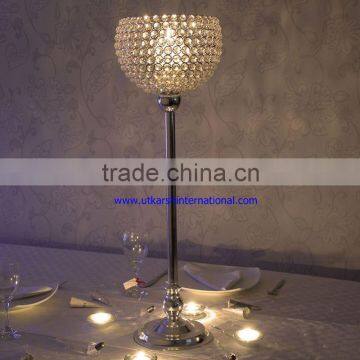 Crystal Globe candelabra/crystal candelabra/wedding candelabra/Half globe candelabra/Decorative candelabra