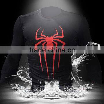 Steel basketball tights male diffuse superhero superman T-shirt fitness long sleeve shirts