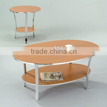 Modern Wooden Coffee table and end table with iron frame