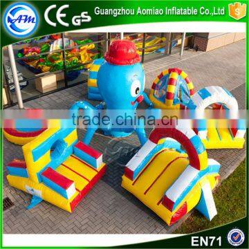 Funny adult inflatable obstacle course inflatable octopus playground for sale