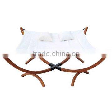 Square Wooden Hammock Stand&Sun Lounge With Canopy photo-4