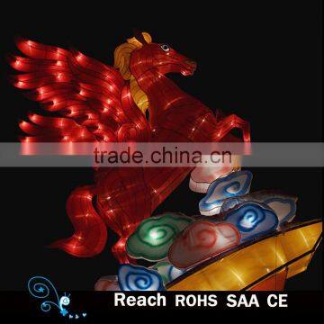 Hot sale red Pegasus with clouds ourdoor decortion lantern