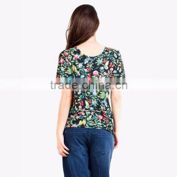 2015 Latest Top Selling Free Size Custom Printed Latest Abstract Printing Dry Fit T-shirt photo-4