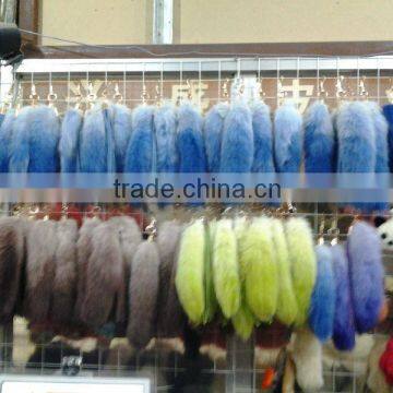 Blue Fashion Fox tail keychain