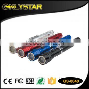 Onlystar Ce Rohs Emergency Promotional Torches Bright Handy Lamp Aluminum Work Telescopic Flexible Magnetic Pick Up Flashlight
