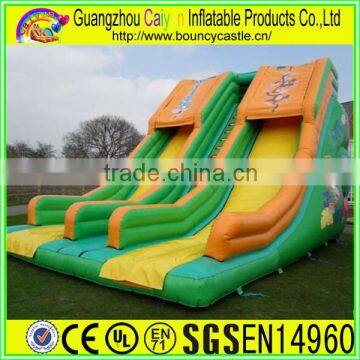 2 Lane Inflatable Plastic Dry Slide For Amusement