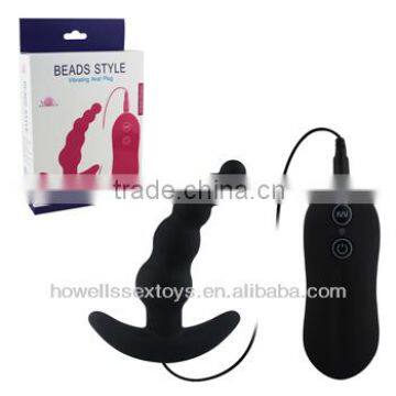 Sillicone Beads Vibrating Male Anal Plug Sex toys