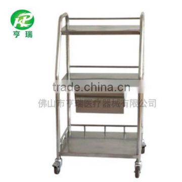 Cheap Price Stainless Steel Medical Instrument Trolley Cart with 3 layers