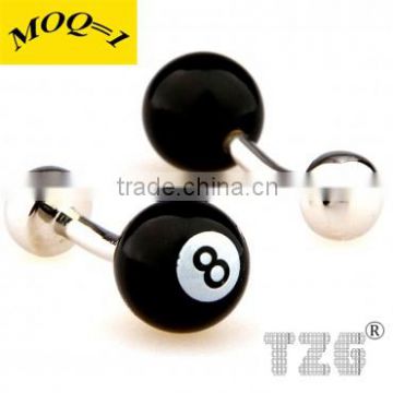 Fashion Stainless Steel Black 8 Cufflink