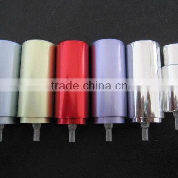 cosmetic packaging aluminium screw on pump