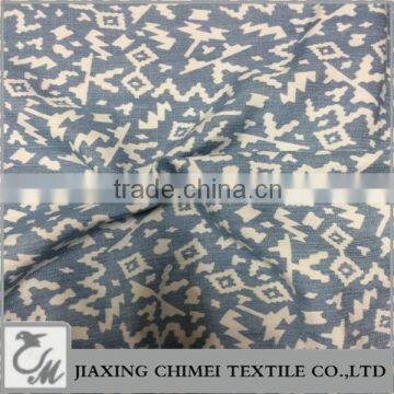 jiaxing warp and weft slub with printed pattern of tencel denim for denim jean