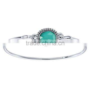 Gemstone bracelet copper alloy jewelry vingate bangles