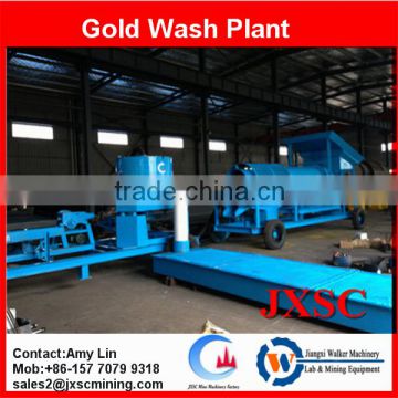 40T/H mobile placer gold washing plant