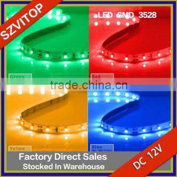 SV Blue Red Yellow Green Led Strip Light SMD 3528 300LED 5 Meter No-waterproof IP20 Flexible Stripe CE RoHs Certificate