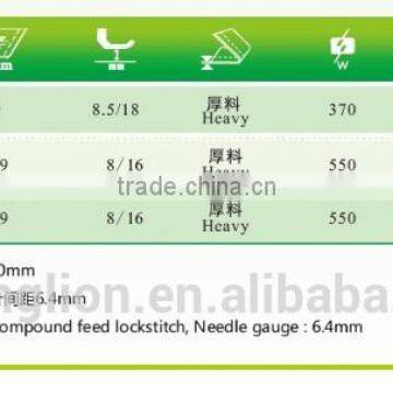 Cylinder Bed Single Needle Compound Feed Lockstitch SEWING MACHINE With Large Horizontal Hook photo-3