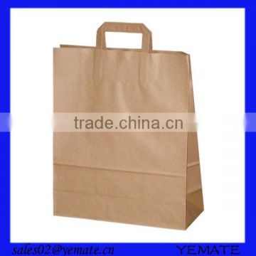 plain kraft paper bag with flat handle