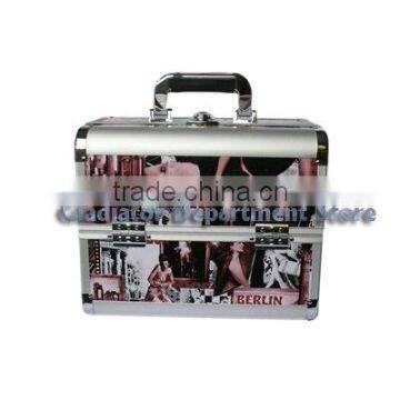 beauty aluminum key lock case cosmetic makeup case (D2629)