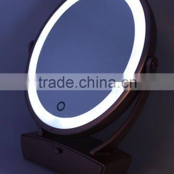 Rechargeable 5X Magnifying Touch Sensor LED Mirror With Organizer photo-1