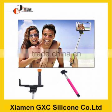 New product design Silicone selfie stick with bluetooth shutter button