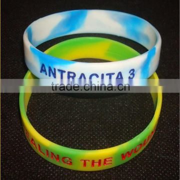 promotion debossed inspirational wristband silicone rubber bracelet