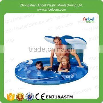 2015 Garden Funny Children swim Pool Giant Inflatable Whale Spray Kiddie Pool ,82"x62"x39"